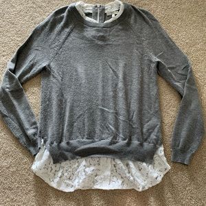 Joie lace knit sweater top XXS